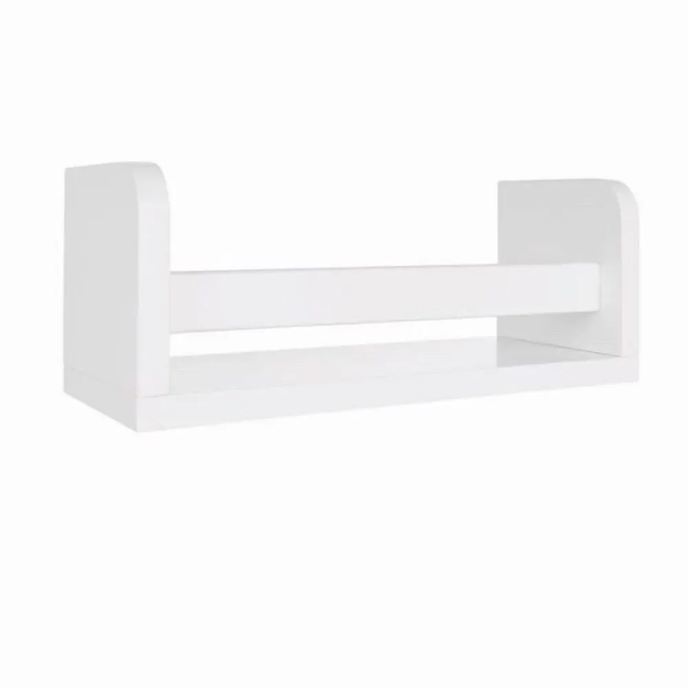 RiverRidge Kids 2pc 10in Floating Wall Bookshelf White New Compact Storage